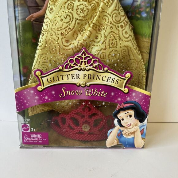 2005 Disney Princess Glitter Princess Snow White Doll W/ Tiara New In Box - Picture 6 of 10